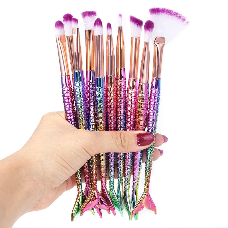 6/10pcs Kit pincéis de maquiagem