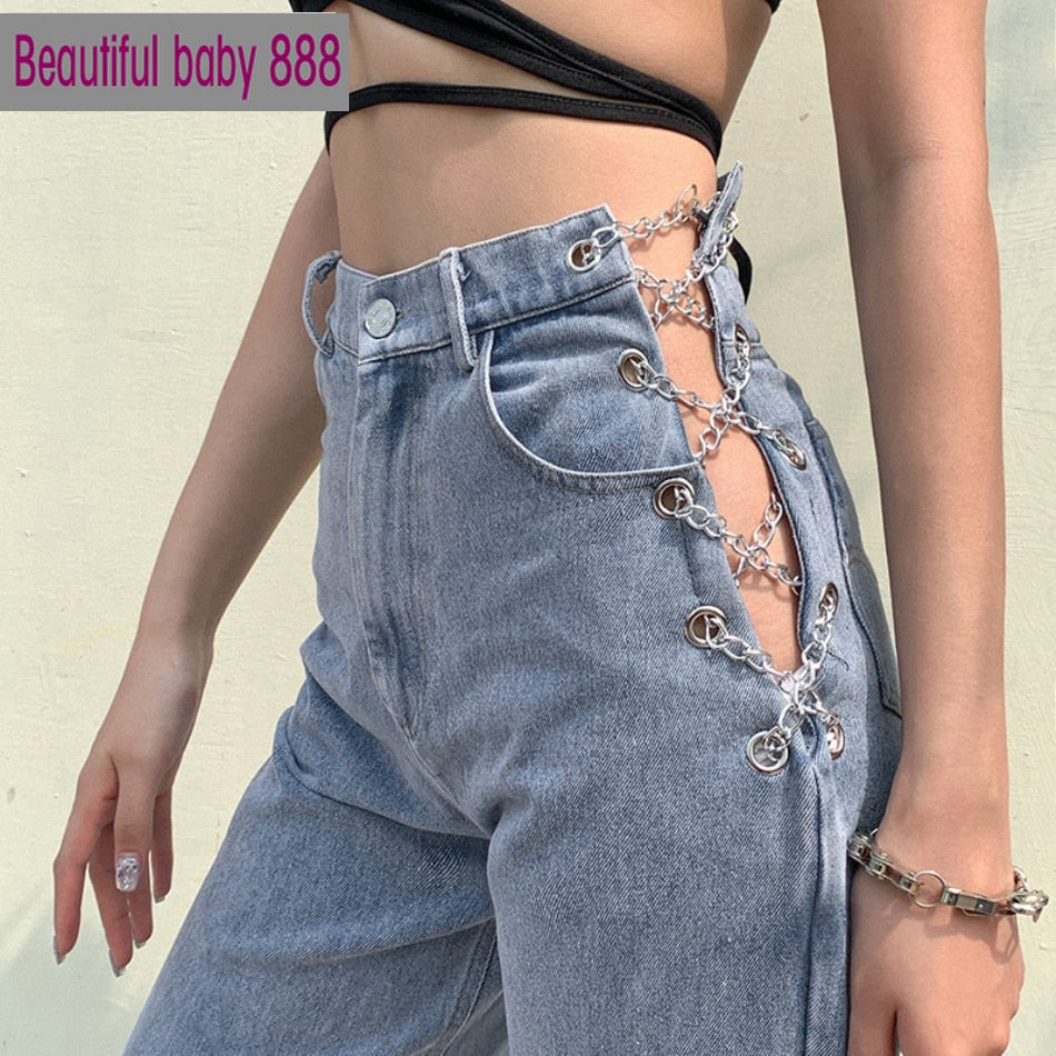 Calça Jeans Correntes