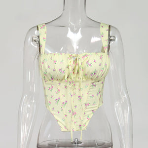 Top Corset Flores Vintage