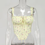 Top Corset Flores Vintage
