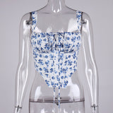Top Corset Flores Vintage