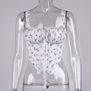 Top Corset Flores Vintage
