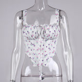Top Corset Flores Vintage