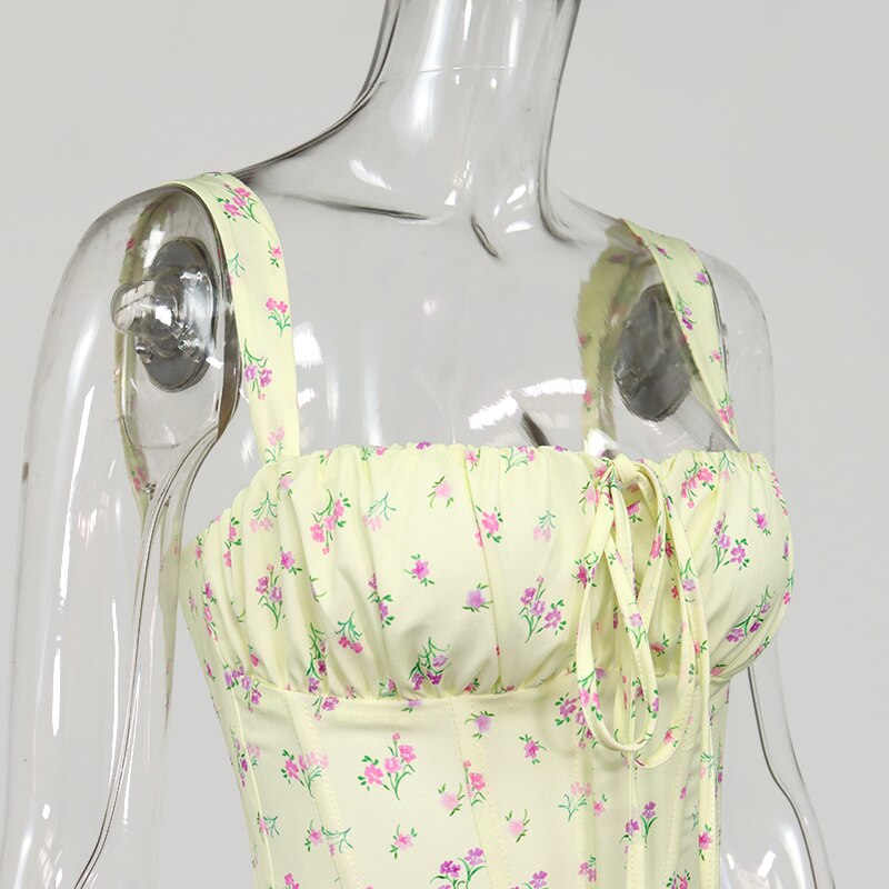 Top Corset Flores Vintage