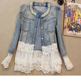 Jaqueta Jeans com Renda