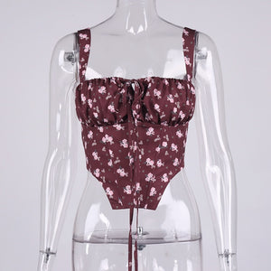 Top Corset Flores Vintage