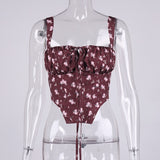 Top Corset Flores Vintage