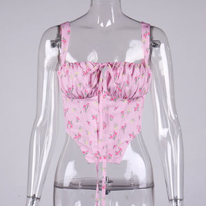 Top Corset Flores Vintage