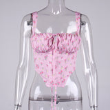 Top Corset Flores Vintage