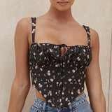 Top Corset Flores Vintage