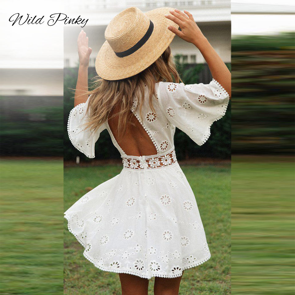 VESTIDO DE LESE MANGA BORBOLETA