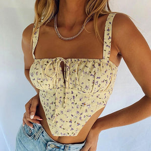 Top Corset Flores Vintage