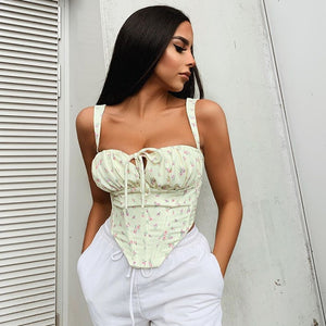 Top Corset Flores Vintage