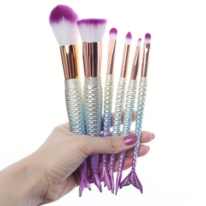 6/10pcs Kit pincéis de maquiagem
