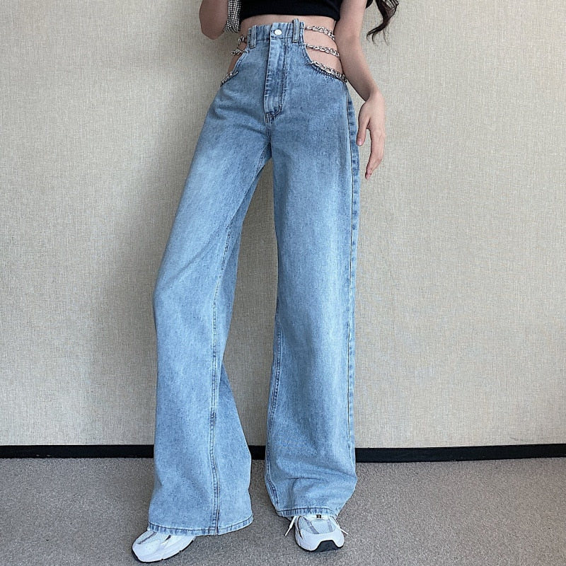 Calça Jeans Correntes