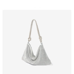 BOLSA DE OMBRO COM STRASS MODELO PÉROLA