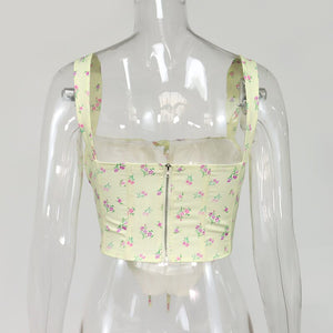 Top Corset Flores Vintage