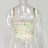 Top Corset Flores Vintage